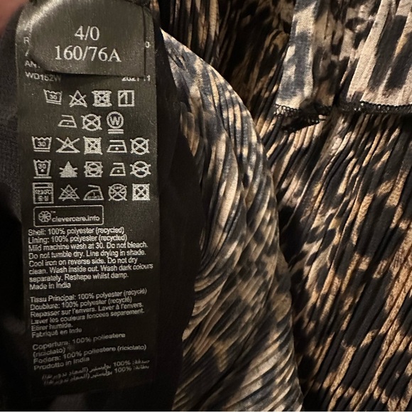 NWT AllSaints Antheia kiku Mini dress in brown Sz US 0 reg $299 - Picture 6 of 7